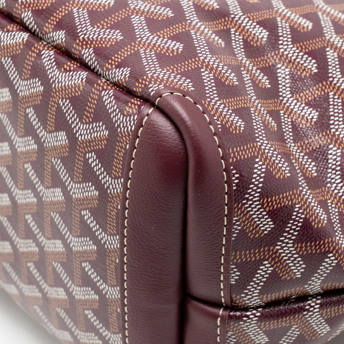Goyard Artois PM Bag Goyardine Canvas/Chevroches Calfskin Burgundy SHW