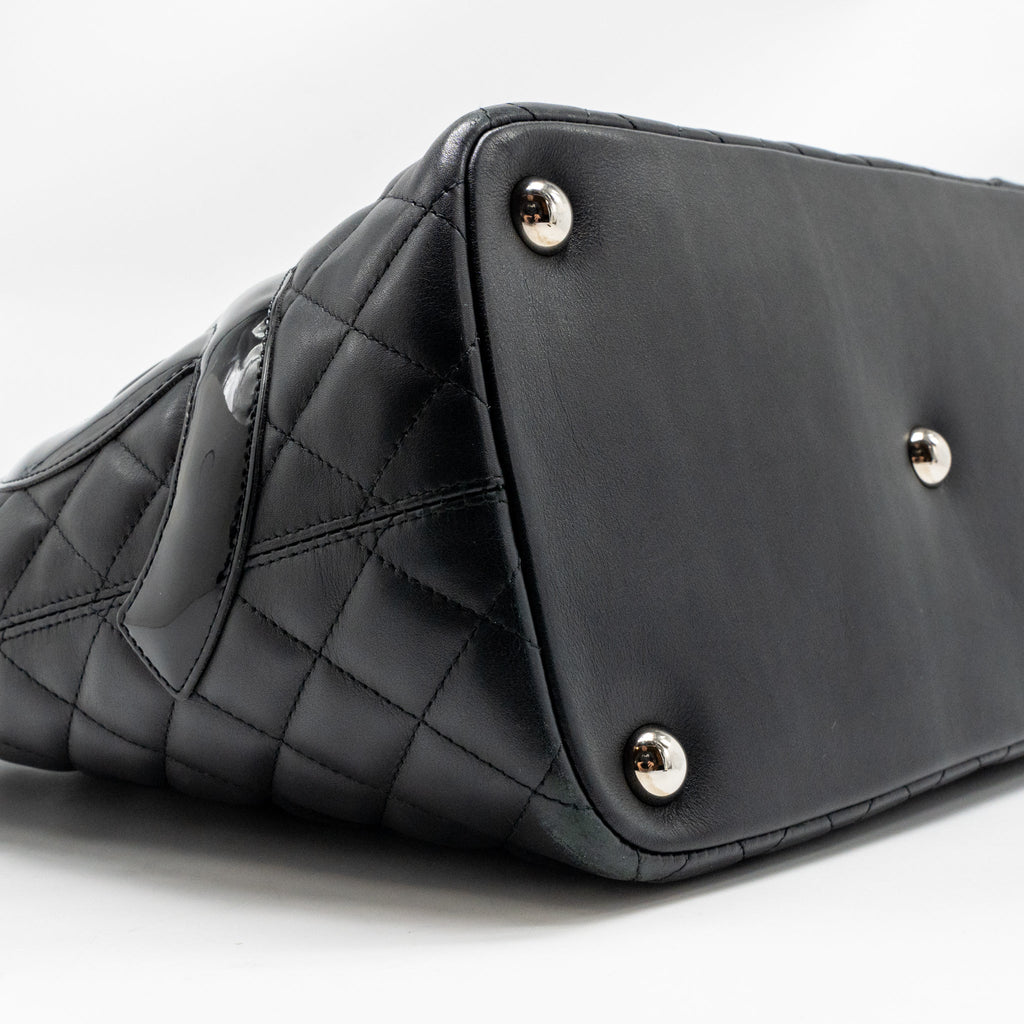 Chanel Cambon Ligne Tote Bag Calfskin/Patent Black SHW