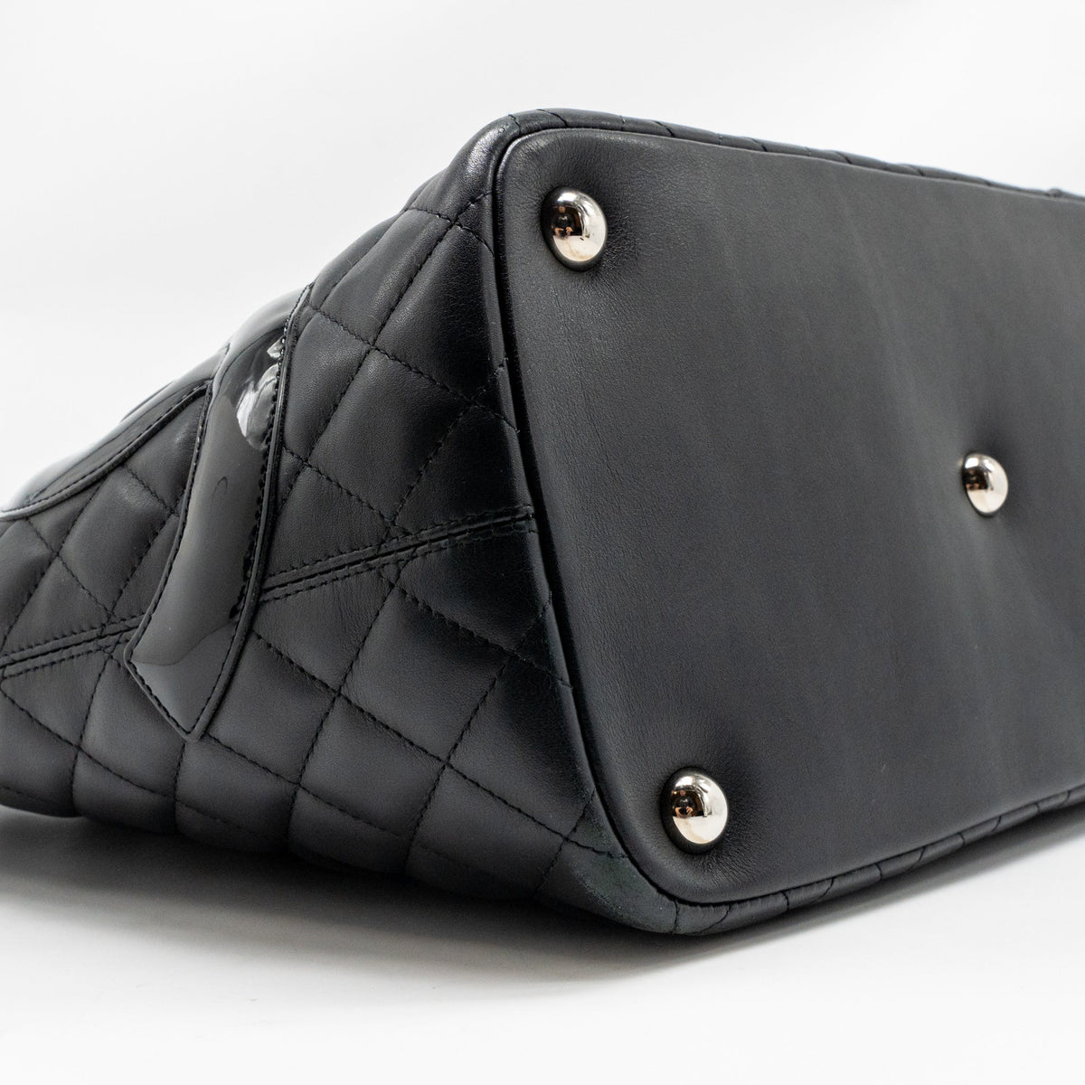 Chanel Cambon Ligne Tote Bag Calfskin/Patent Black SHW