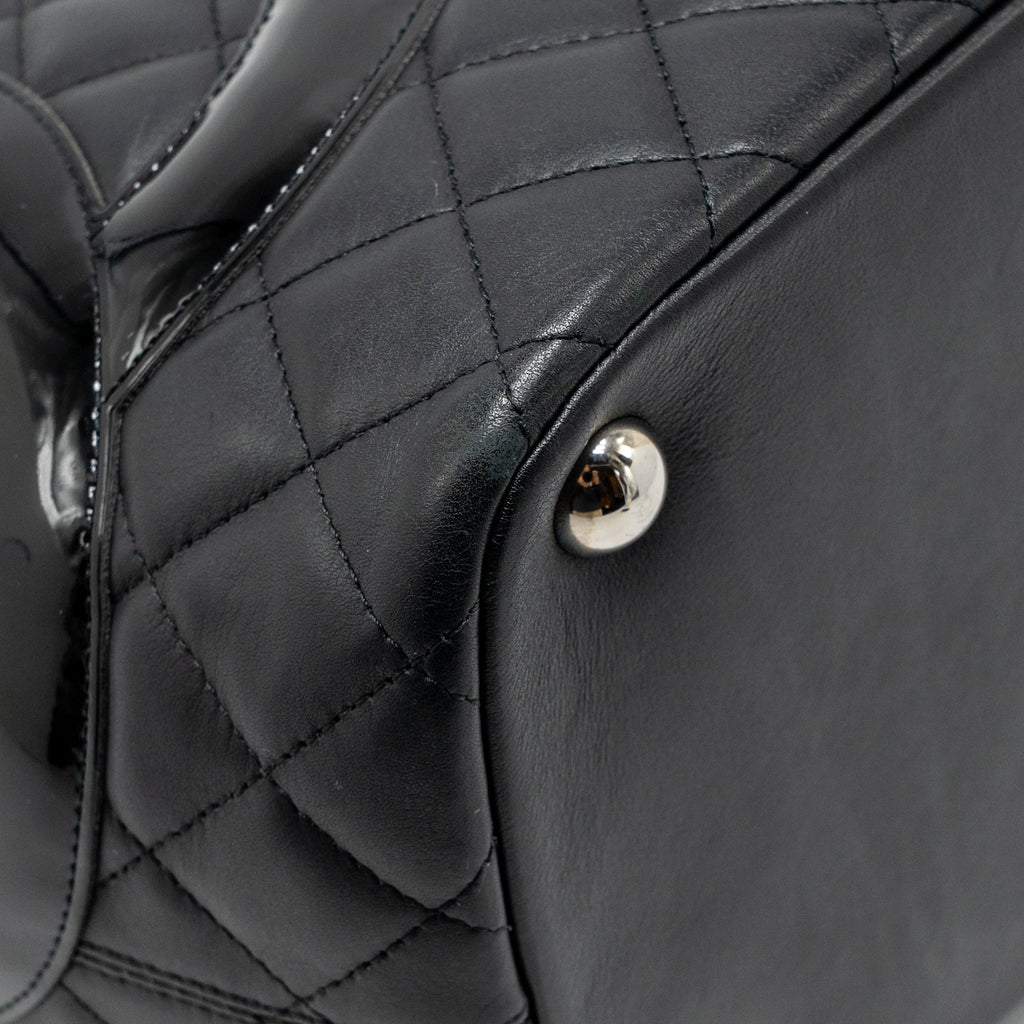 Chanel Cambon Ligne Tote Bag Calfskin/Patent Black SHW