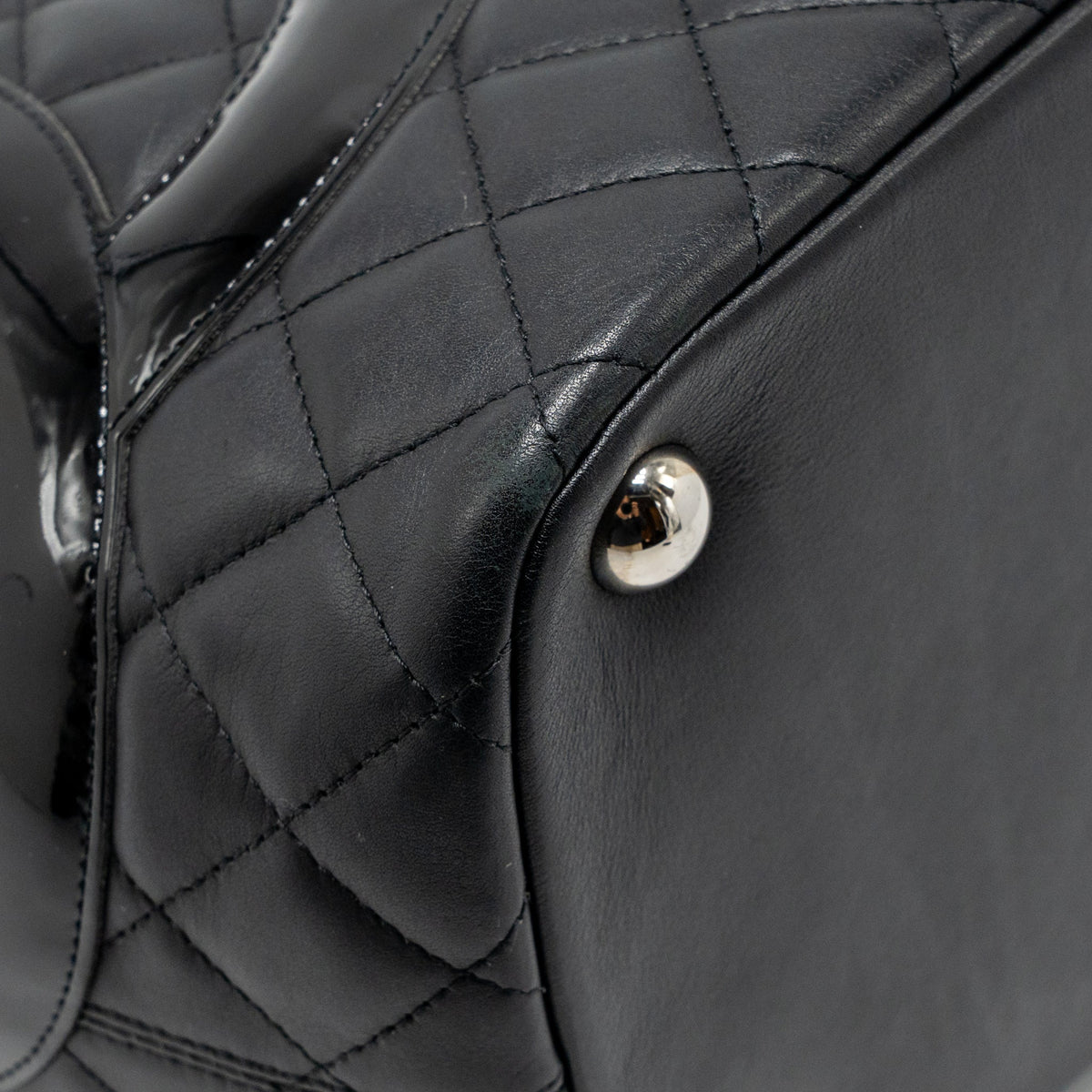 Chanel Cambon Ligne Tote Bag Calfskin/Patent Black SHW