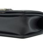 CHANEL SMALL BOY BAG CAVIAR BLACK RUTHENIUM HARDWARE (MICROCHIP)