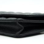 CHANEL CAVIAR CLASSIC WALLET ON CHAIN BLACK CAVIAR SHW