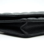 CHANEL CAVIAR CLASSIC WALLET ON CHAIN BLACK CAVIAR SHW