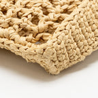 PRADA CROCHET TOTE BAG RAFFIA NATURAL