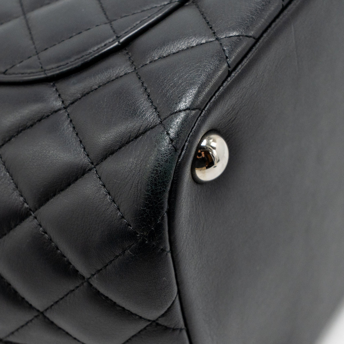 Chanel Cambon Ligne Tote Bag Calfskin/Patent Black SHW