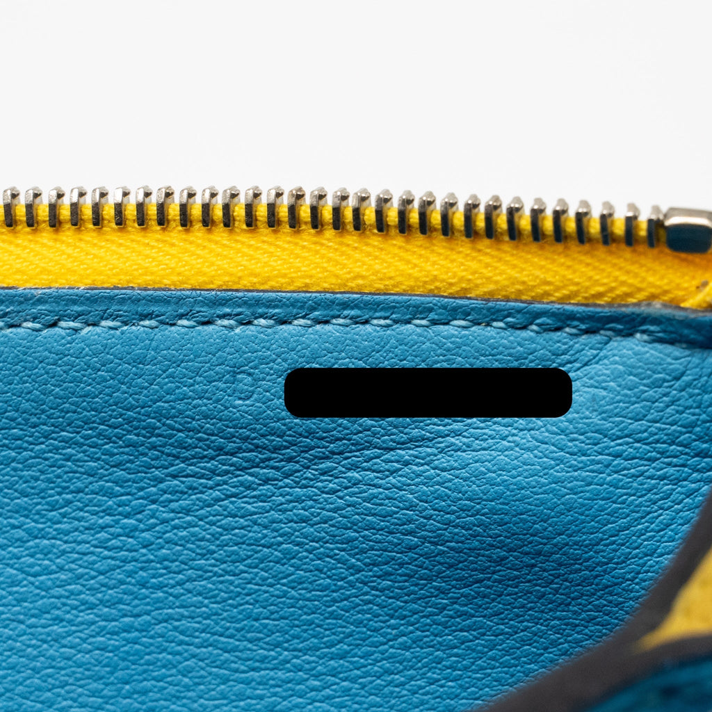 Hermes Atout 20 Pouch Evercolor Yellow/Blue SHW