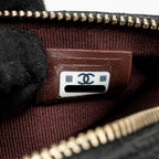 CHANEL QUILTED HOBO BAG WITH CHAIN CAVIAR BLACK LGHW (MICROCHIP)