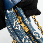 LOUIS VUITTON HALF-MOON LOOP BAGUETTE BAG DENIM BLUE GHW (NEW VERSION)