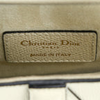 DIOR MINI SADDLE BAG GRAINED CALFSKIN WHITE GHW