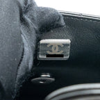 CHANEL MINI RECTANGULAR FLAP BAG LAMBSKIN BLACK SHW (MICROCHIP)