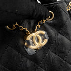 CHANEL SMALL 25 HANDBAG GRAINED CALFSKIN BLACK GHW (MICROCHIP)