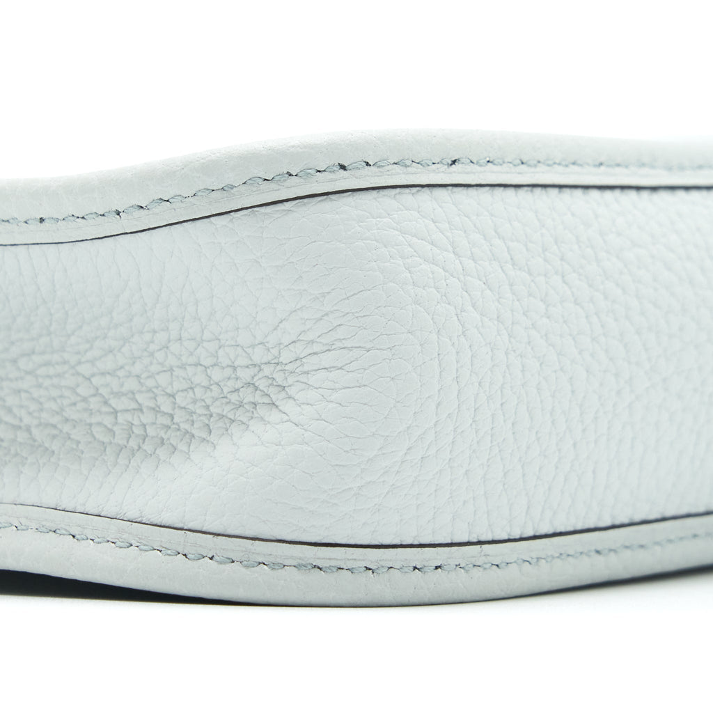 Hermes Mini Evelyne Clemence Bleu Pale/ Bleu Indigo SHW