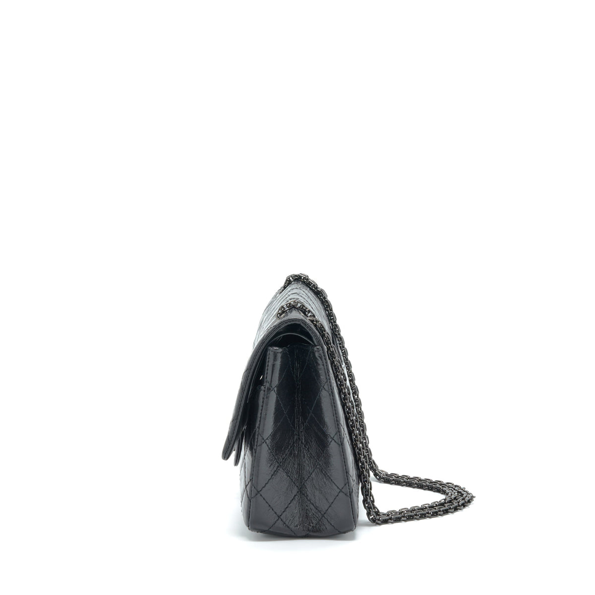 CHANEL 2.55 226 REISSUE AGED CALFSKIN SO BLACK