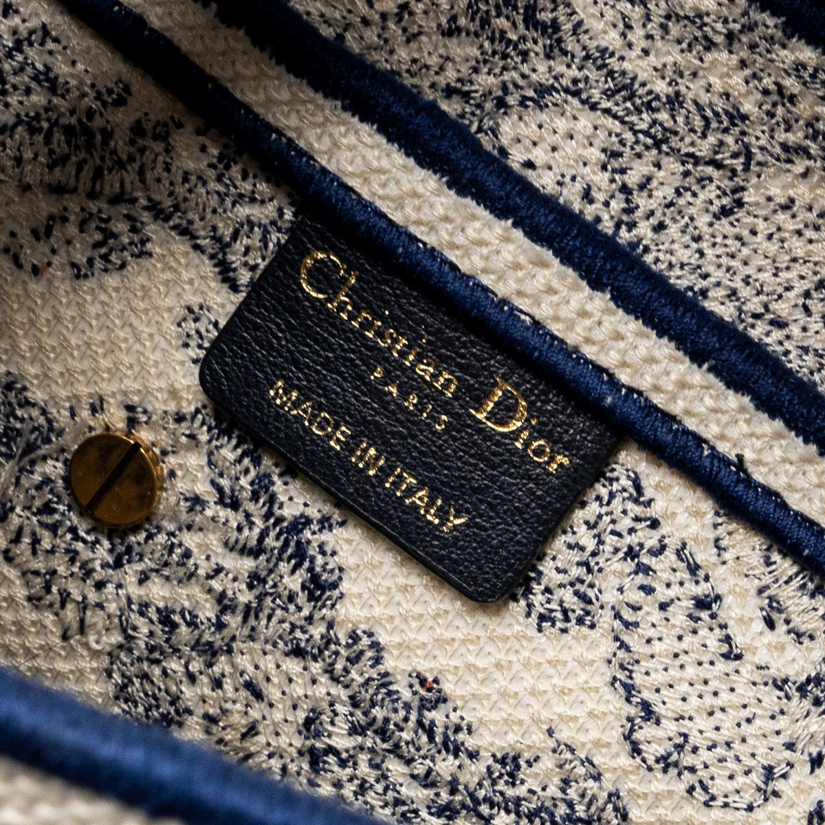 DIOR MEDIUM SADDLE BAG TOILE DE JOUY BLUE GHW