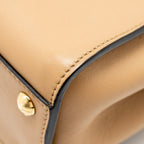 FENDI MINI PEEKABOO CALFSKIN BEIGE GHW