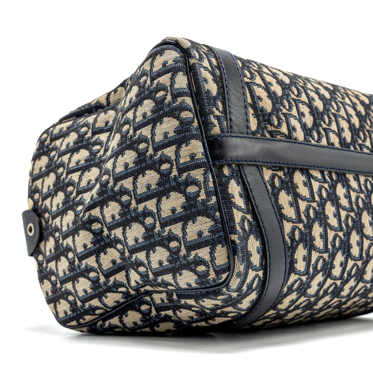 DIOR VINTAGE BOWLING BAG BLUE OBLIQUE CANVAS SHW