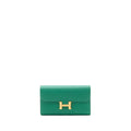 HERMES CONSTANCE LONG WALLET EPSOM GREEN GHW