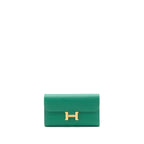 HERMES CONSTANCE LONG WALLET EPSOM GREEN GHW