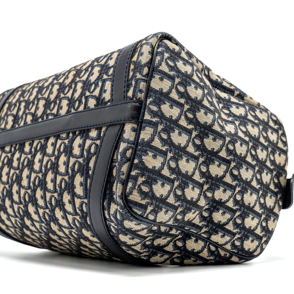 DIOR VINTAGE BOWLING BAG BLUE OBLIQUE CANVAS SHW