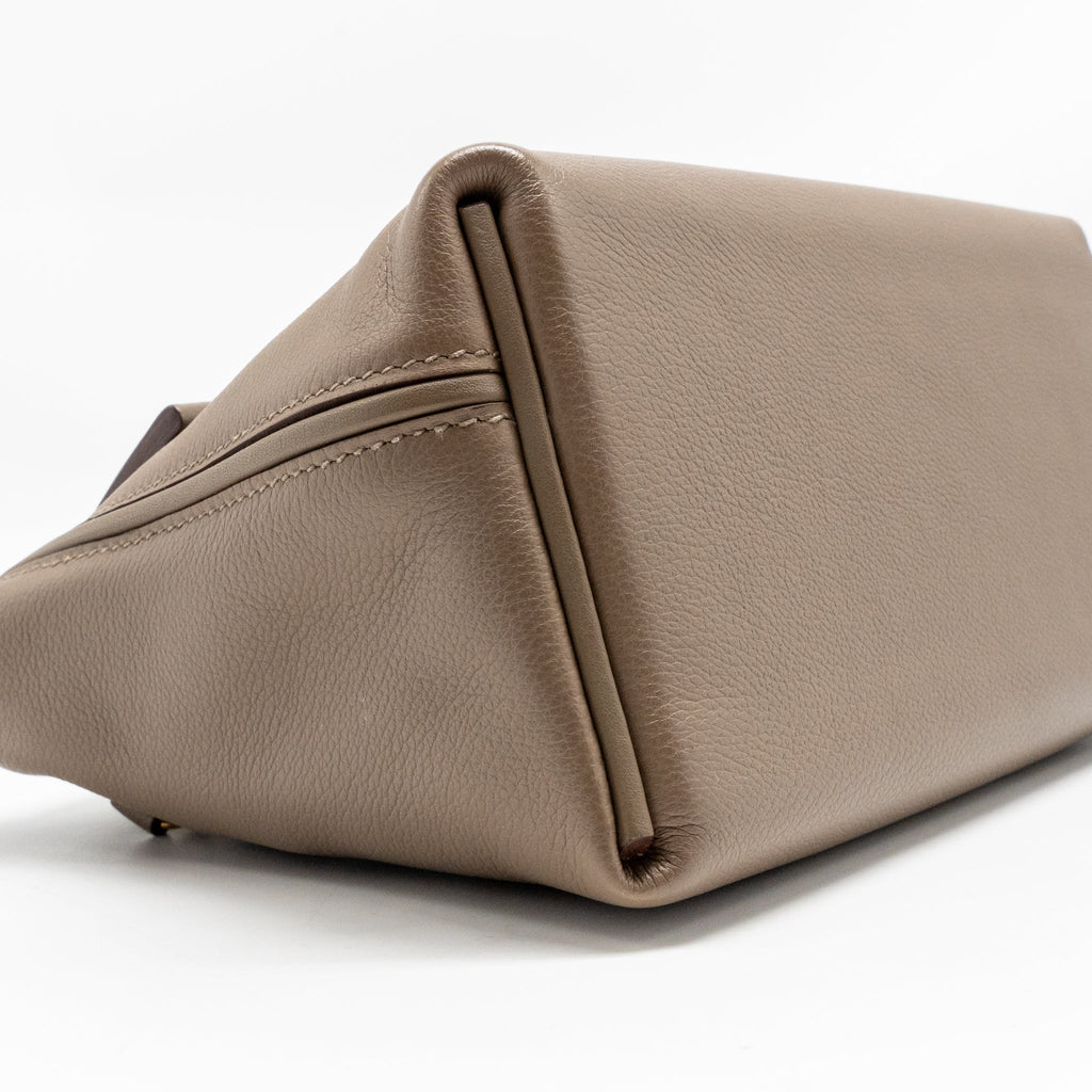 Hermes Mini 24/24 2424-21 Bag Evercolor/Swift Etoupe GHW