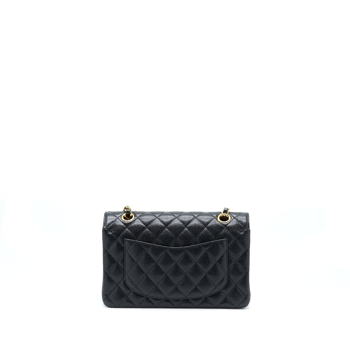 CHANEL SMALL CLASSIC FLAP BAG CAVIAR BLACK GHW(MICROCHIP)