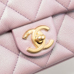 CHANEL 21K MY PERFECT MINI FLAP BAG CAVIAR IRIDESCENT PINK GHW (MICROCHIP)