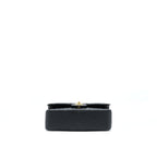 CHANEL SMALL CLASSIC FLAP BAG CAVIAR BLACK GHW(MICROCHIP)