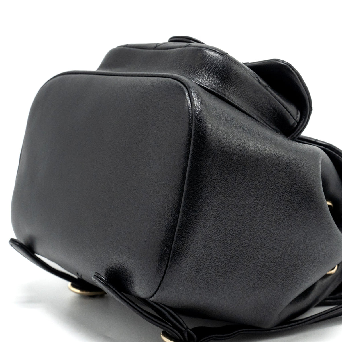 CHANEL MINI DUMA BACKPACK LAMBSKIN BLACK LGHW (MICROCHIP)