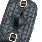 DIOR MICRO LADY DIOR VANITY CASE LAMBSKIN BLACK LGHW
