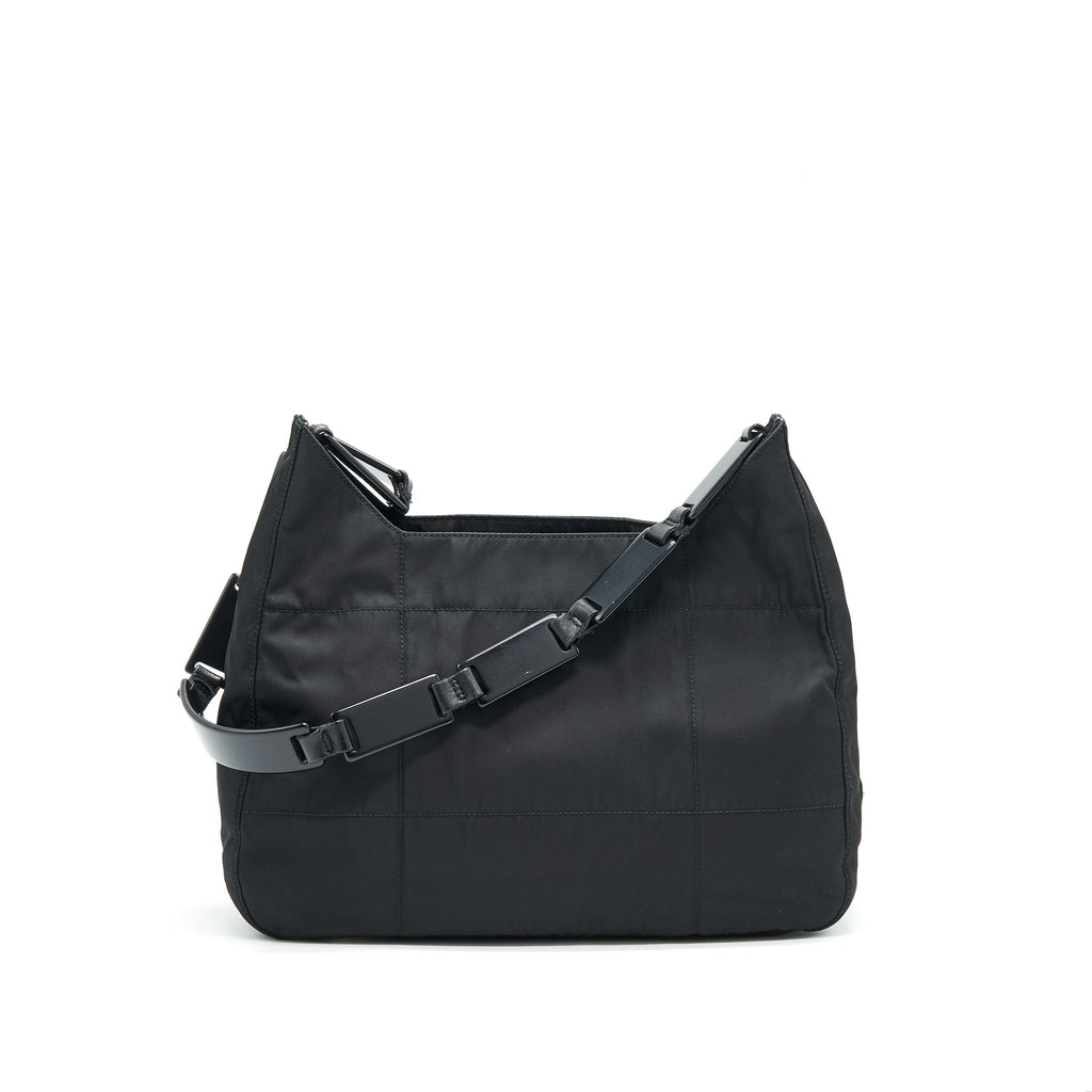 PRADA NYLON SHOULDER BAG IN BLACK
