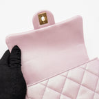 CHANEL 21K MY PERFECT MINI FLAP BAG CAVIAR IRIDESCENT PINK GHW (MICROCHIP)