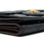 CHANEL 2.55 SMALL COMPACT WALLET BLACK GHW