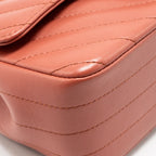Chanel Mini Rectangular Flap Bag Lambskin Dark Pink LGHW