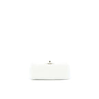 CHANEL CLASSIC MINI RECTANGULAR FLAP BAG CALFSKIN IRIDESCENT WHITE LGHW