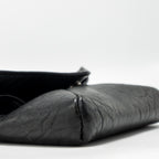 Saint Laurent/YSL Cassandre Envelope Card Case Grained Lambskin Black SHW