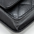 CHANEL CLASSIC WALLET ON CHAIN CAVIAR BLACK GHW
