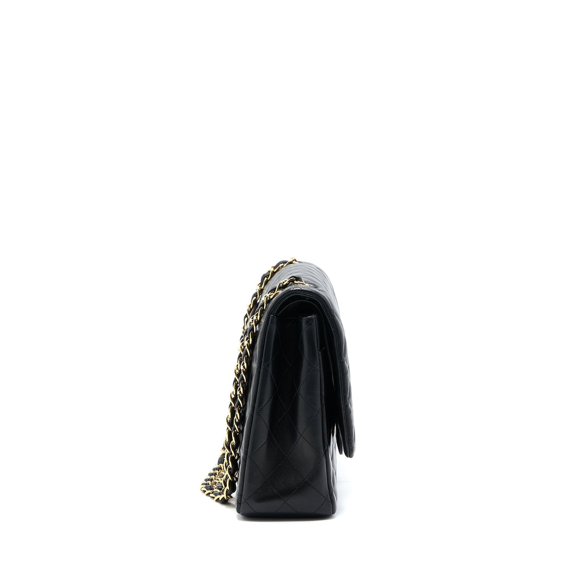 CHANEL MAXI CLASSIC DOUBLE FLAP BAG LAMBSKIN BLACK GHW