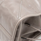 PRADA BONNIE LARGE HANDBAG CALFSKIN GREY GHW
