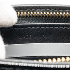 DIOR CARO POUCH WITH CHAIN PATENT CALFSKIN BLACK GHW