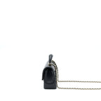 CHANEL TOP HANDLE MINI RECTANGULAR FLAP BAG LAMBSKIN BLACK LGHW (MICROCHIP)
