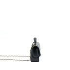 CHANEL TOP HANDLE MINI RECTANGULAR FLAP BAG LAMBSKIN BLACK LGHW (MICROCHIP)