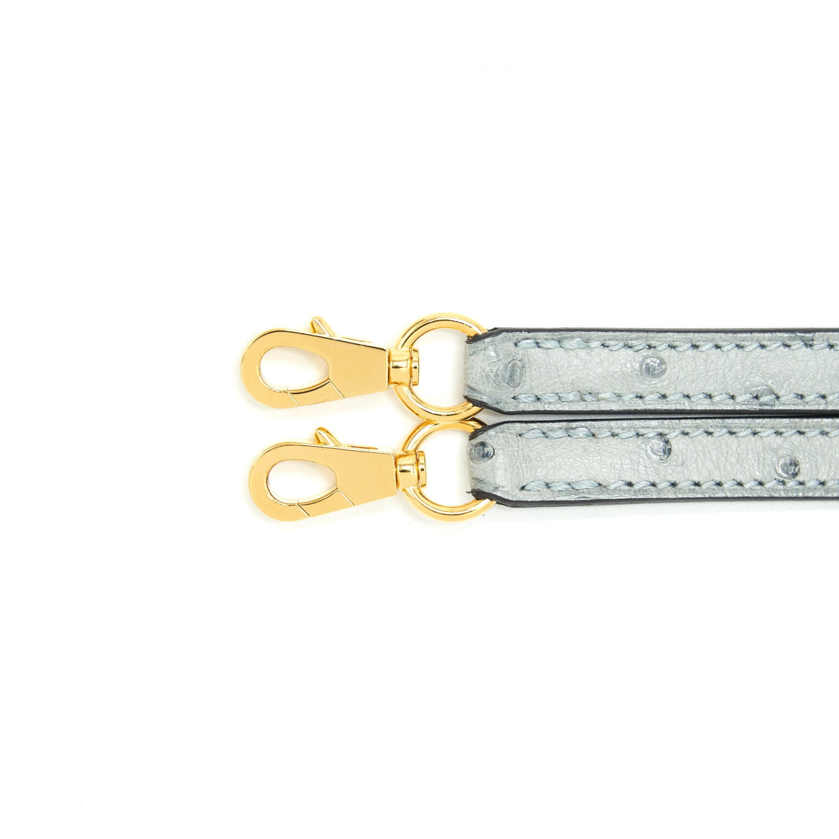 Hermes mini Kelly Ⅱ Ostrich Blue Glacier GHW