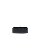 CHANEL TOP HANDLE MINI RECTANGULAR FLAP BAG LAMBSKIN BLACK LGHW (MICROCHIP)