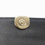 CHANEL 23P TOP HANDLE MINI FLAP BAG WITH CHAIN CAVIAR BLACK LGHW (MICROCHIP)
