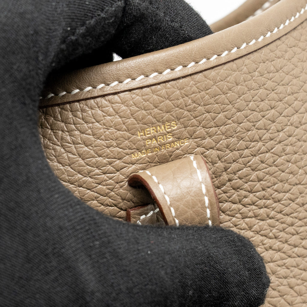 Hermes MINI Evelyne Clemence Etoupe GHW