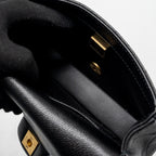 CHANEL 24P COCO LOVE MINI FLAP BAG ADJUSTABLE CHAIN CAVIAR BLACK GHW (MICROCHIP)