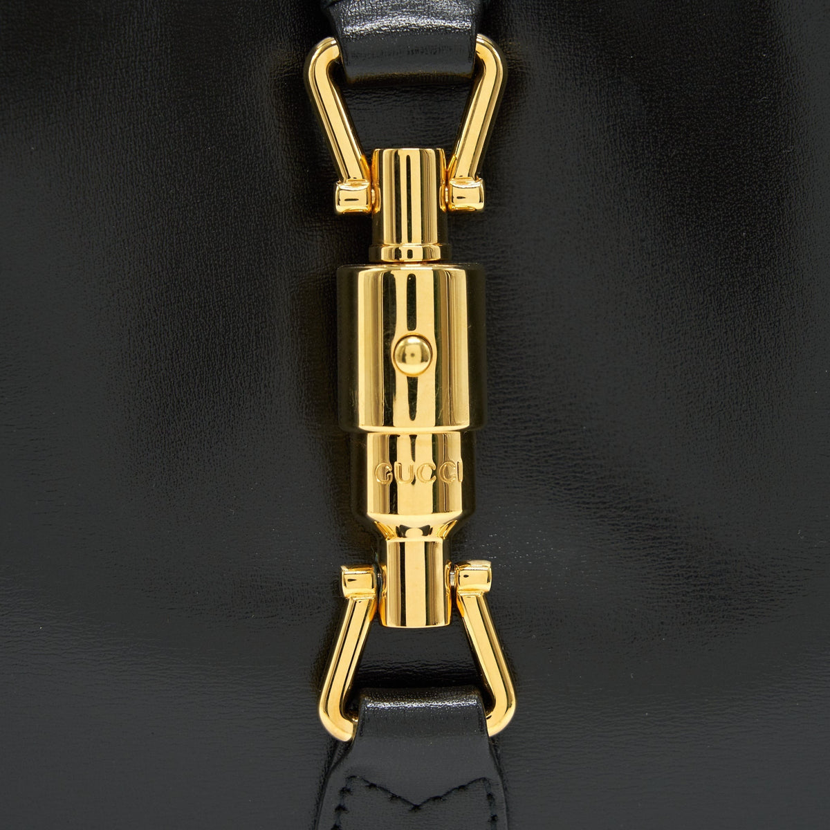 GUCCI JACKIE 1961 IN BLACK LEATHER IN GHW