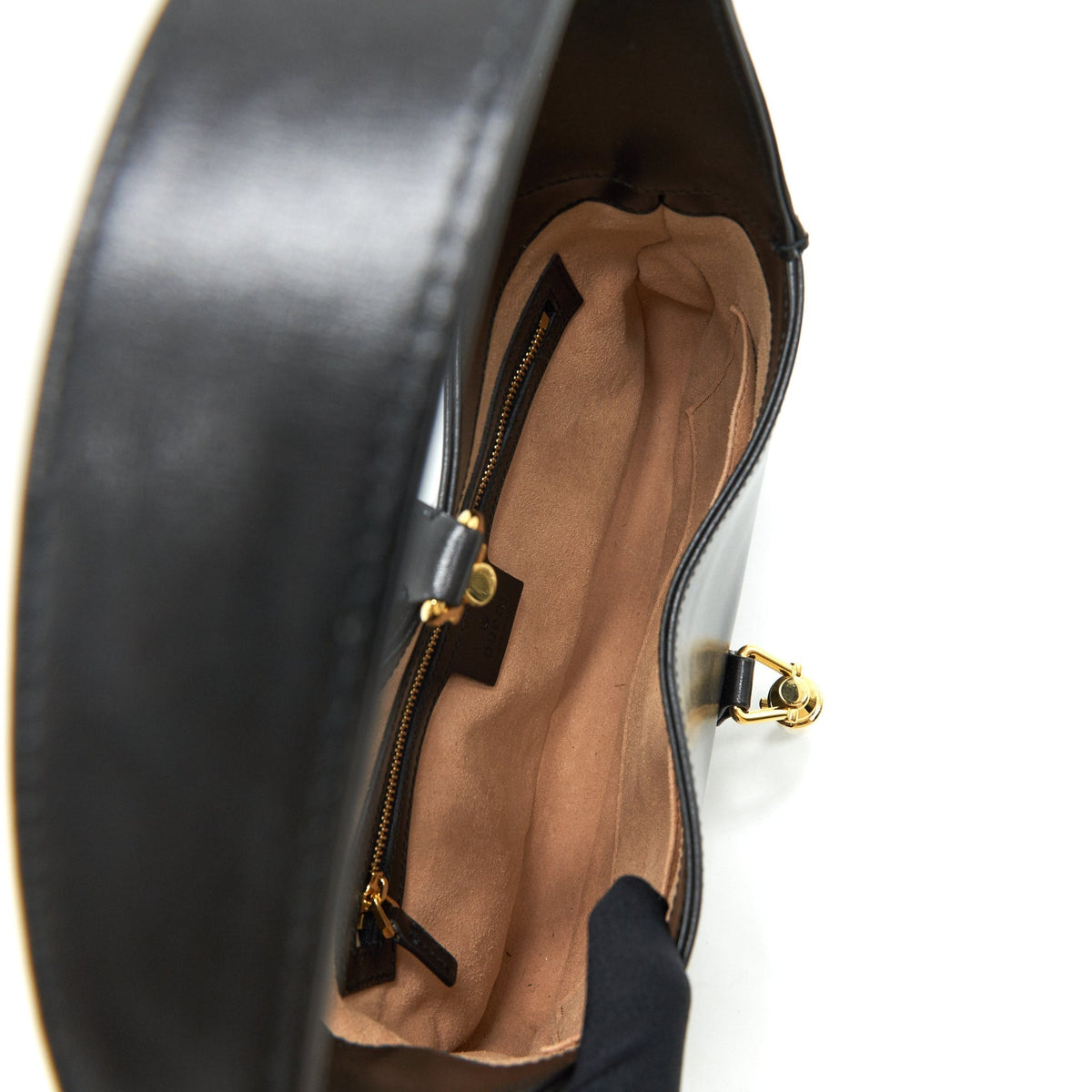 GUCCI JACKIE 1961 IN BLACK LEATHER IN GHW