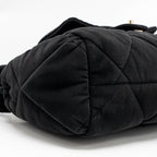CHANEL 25N SKI SERIES COCONEIGE SHOULDER BAG NYLON BLACK LGHW (MICROCHIP)